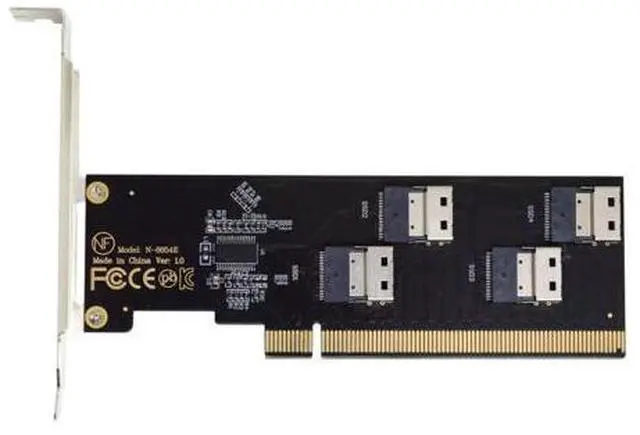 Main image of Vszerda Slimline SFF-8654 Four 4X 4 NVME to PCIE Express 3.0 4.0 Raid Card VROC Raid0 Hyper Adapter