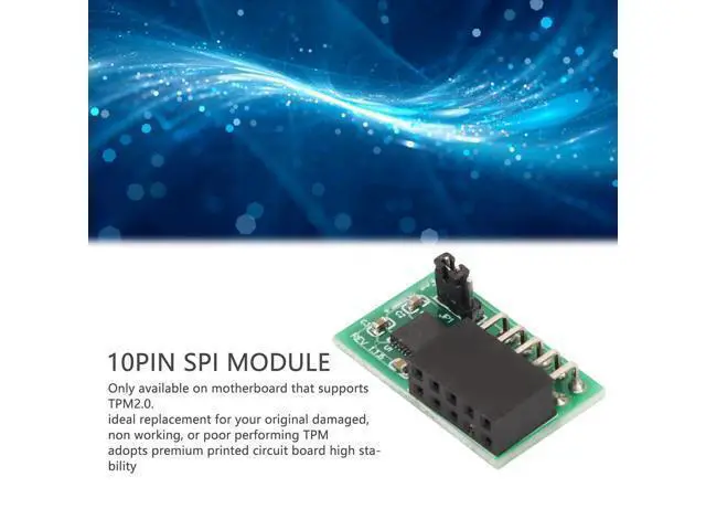 Alt view image 3 of 7 - Vszerda TPM 2.0 Module, 10Pin SPI TMP2.0 Encryption Module for S.uperMicro AOM TPM 9670V S (Vertical) Cryptographic Trusted Module, with 9670 Controller