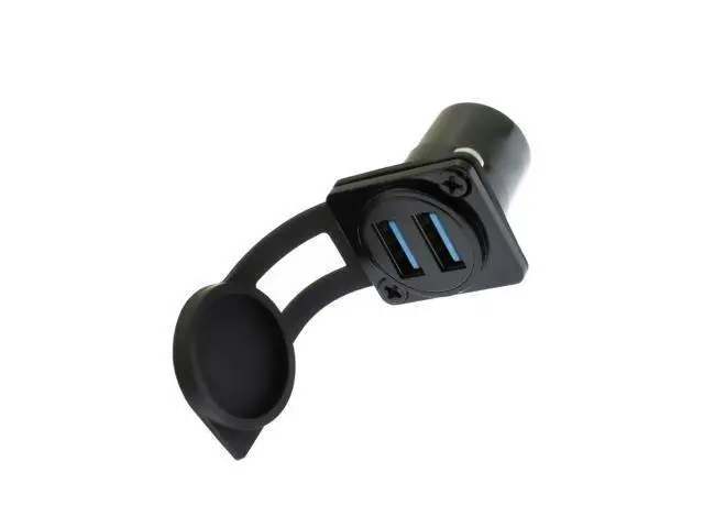 Alt view image 6 of 7 - Vszerda Dual USB 3.0 Panel Mount Adapter - D-Type Female to Female with Waterproof Cover, 5Gbps High-Speed Data Transfer, for External Hard Disks, File Transfers, Mouse, Keyboards & Charging (5 Packs)
