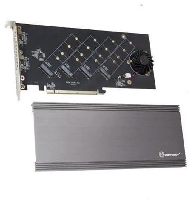 Main image of Vszerda Quad M.2 NVMe PCIe 4.0 x4 PCIe x16 Expansion Card NVMe M.2 up to 256Gbps for AMD 3rd Ryzen sTRX40, AM4 Socket and Intel VROC NVMe Raid, PCIe 4.0 Model (SI-PEX40162)