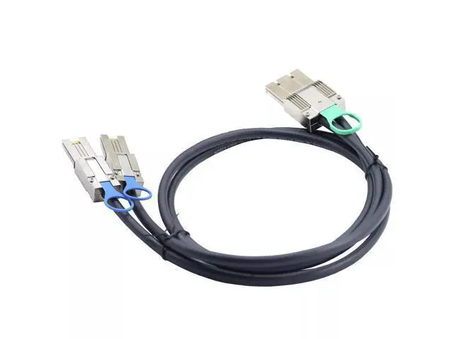 Alt view image 4 of 5 - Vszerda MINI SAS HD SFF-8088 8X 68P I/O Male to 2X SFF-8088 26P Male Adapter Cable 100CM