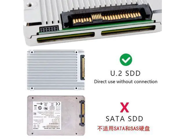 Alt view image 6 of 7 - Vszerda OCuLink PCIe PCI-Express SFF-8611 8X 8-Lane to Dual SFF-8639 U.2 4X SSD Data Active Cable 50cm