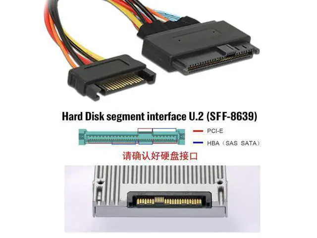 Alt view image 7 of 7 - Vszerda OCuLink PCIe PCI-Express SFF-8611 8X 8-Lane to Dual SFF-8639 U.2 4X SSD Data Active Cable 50cm