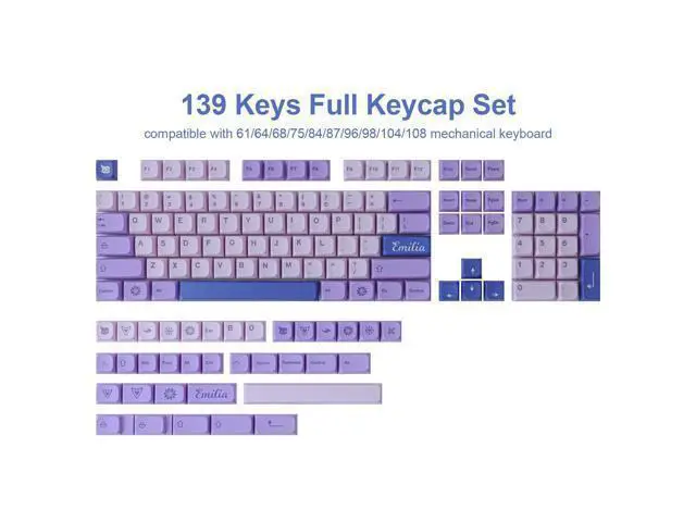 Alt view image 2 of 7 - Vszerda PBT Keycaps, 132 Keycaps Dye-Sublimation Cherry Profile Botanical Keycap for Cherry MX Mechanical Keyboards (Witch Emilia)