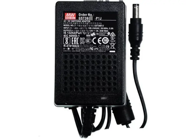 Alt view image 2 of 5 - Mean Well GST Series 36W 3A Power Supply Adapter GST36B12-P1J 2 Pin Ac Input Interface Desktop Industrial Adapter Switching Power Supply