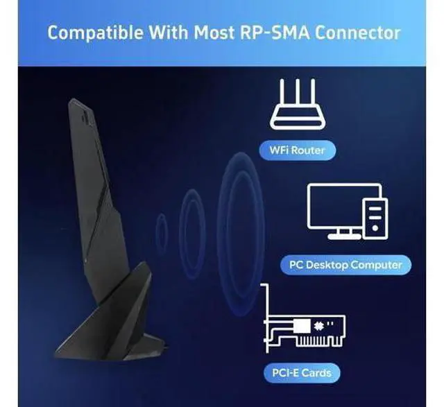 Alt view image 4 of 7 - SMA WiFi 6e 2T2R Antenna 2.4G/5G Dual Band for GIGABYTE AORUS Z390 Z270 Z370 Z490 Z590 Z690 X470 X570 X570S X570I H470 H470I H610 B460 B450 B550 B560 B660 AX X299X Magnetic Base PC Desktop