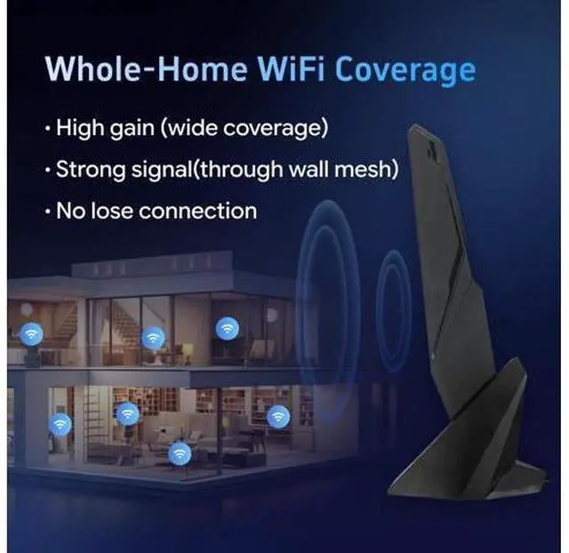 Alt view image 6 of 7 - SMA WiFi 6e 2T2R Antenna 2.4G/5G Dual Band for GIGABYTE AORUS Z390 Z270 Z370 Z490 Z590 Z690 X470 X570 X570S X570I H470 H470I H610 B460 B450 B550 B560 B660 AX X299X Magnetic Base PC Desktop