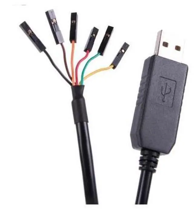 Main image of USB to RS232 6Pin 2.54mm Port Serial Adapter Cable Chip Pinout TX RX GND VCC CTS RTS Fit for Windows OS Linux