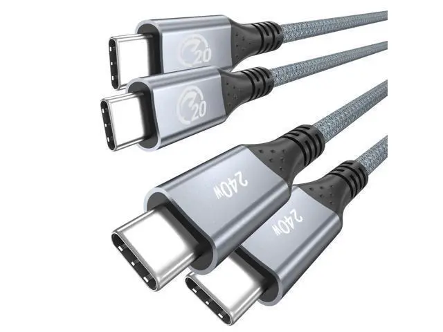 Alt view image 6 of 7 - UseBean USB C to USB C Cable 10 ft 2Pack, 4K Video Monitor Display USBC 3.2 Gen 2 Data Cable 20Gbps, 240W Type-C Fast Charging Cord, for Thunderbolt 3/4 MacBook, iPad, iPhone 16, Galaxy S25/S24