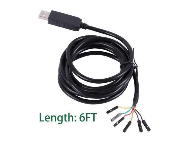 Alt view image 3 of 4 - USB to RS232 6Pin 2.54mm Port Serial Adapter Cable Chip Pinout TX RX GND VCC CTS RTS Fit for Windows OS Linux