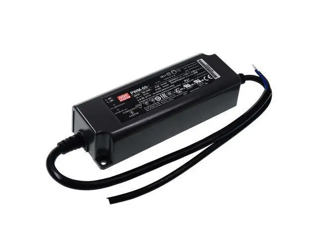 Alt view image 2 of 5 - Mean Well PWM 60W 12V 5A LED Driver PWM-60-12 AC-DC Constant Voltage PWM Output Switching Power Supply Converter Transformer with IP67, PFC, 3 in 1 Dimming, Plastic Case