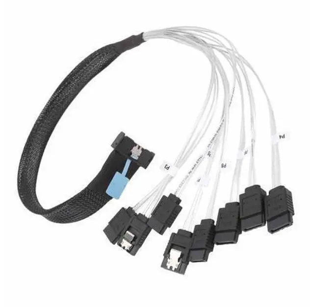 Main image of MCIO 8i to 8x SATA Cable, PCIe 5.0 to MCIO X8 Server Data Center Cable, 50cm for External Graphics Card