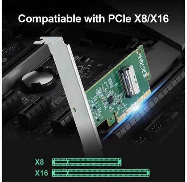Alt view image 3 of 5 - Vszerda MCIO(74pin) 8i to PCIe X8 Adapter, Gen5 PCIe5.0