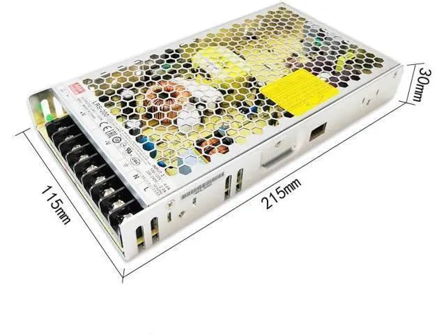 Alt view image 2 of 3 - Mean Well LRS 200W 24V 8.3A Switching Power Supply LRS-200-24JM AC/DC Single Output Power Supply Driver Converter Transformer for 3D Printer, Computer Project, LED Strip Light, CCTV, etc