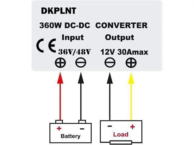 Alt view image 4 of 5 - 30A 360W 12v Golf Cart 48V 36V to 12V Converter Voltage Regulator Golf Cart Voltage Converter Waterproof