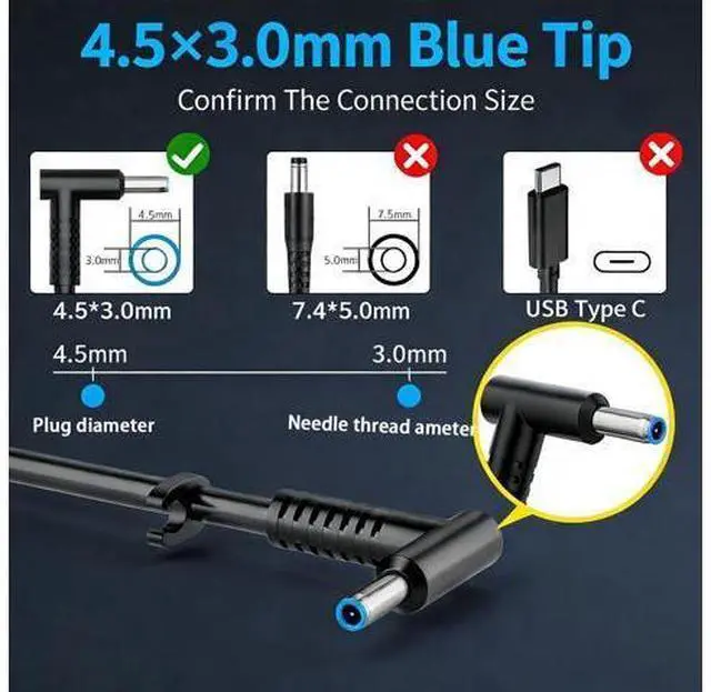 Alt view image 2 of 5 - Gaming Laptop Charger 230w 200w Replacement for Hp Omen 15 16 17 Transcend Victus 15 16 Pavilion Gaming/Envy/Zbook Fury 17 16 G9 g10 g8 Tpn-La10 M41303-001ac Power Cord Adapter (19.5v 11.8a)