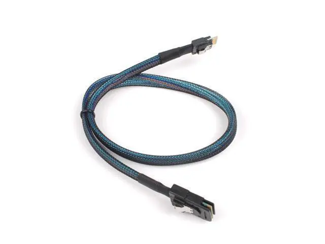 Alt view image 4 of 5 - Heretom 2PCS SFF-8654 to SFF-8087, Slim Line SAS 4.0 SFF-8654 4i 38 Pin Host to Mini SAS 4i SFF-8087 36 Pin Target Cable 1.6FT Black