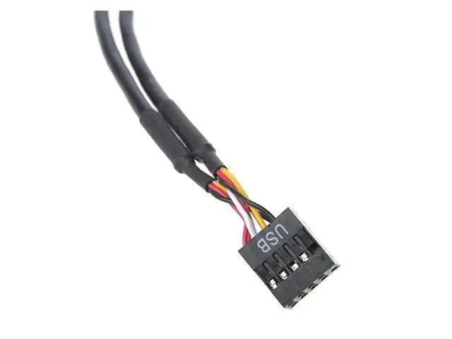Alt view image 2 of 6 - Motherboard USB 2.0 9Pin Header 1 to 4 Extension Splitter Adapter Converter USB 2.0 Male to 4 9-Pin Internal Cable