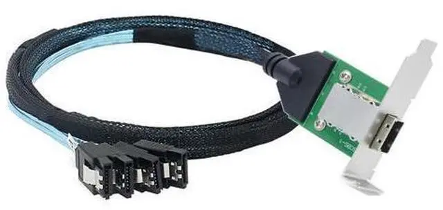 Main image of AoQhir Mini SAS HD SFF-8088 26Pin Female to 4X SATA 7Pin 180 Cable, 0.5m/19.6in 12Gbps High-Speed Server Data Cable