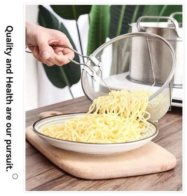 Alt view image 5 of 7 - Folding Fry Basket Mesh Container 7 Inch Foldable Deep Fryer Basket with Handle for Frying and Food Presentation
