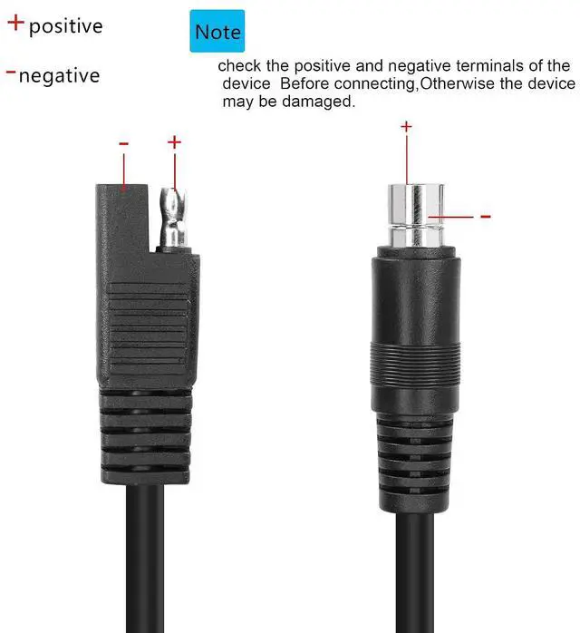 Alt view image 2 of 7 - 24V DC8mm to SAE Extension Cable DC 8.0mm x 2.0mm Male Plug to SAE Solar Adapter Connector Cable 14AWG for Car,Motorcycle,Solar Panel,Portable Generator,Solar Power Station Etc.