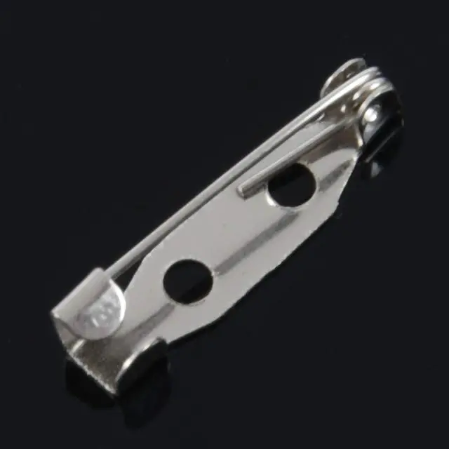 Alt view image 3 of 7 - 30 Brooch Bar Backs Safety Pins Catch Findings Small 20mm