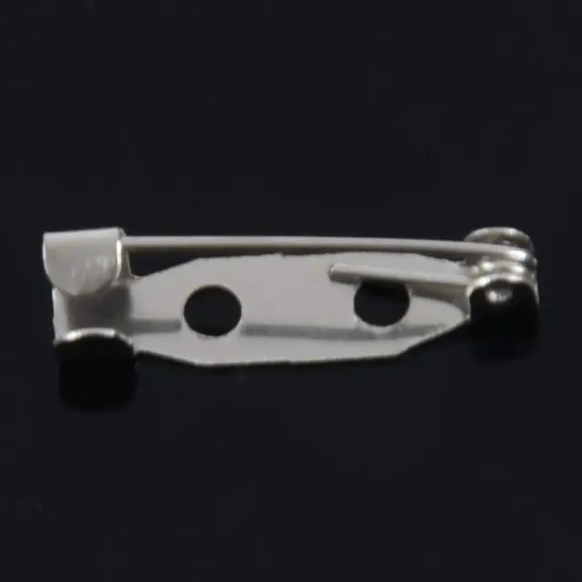 Alt view image 4 of 7 - 30 Brooch Bar Backs Safety Pins Catch Findings Small 20mm