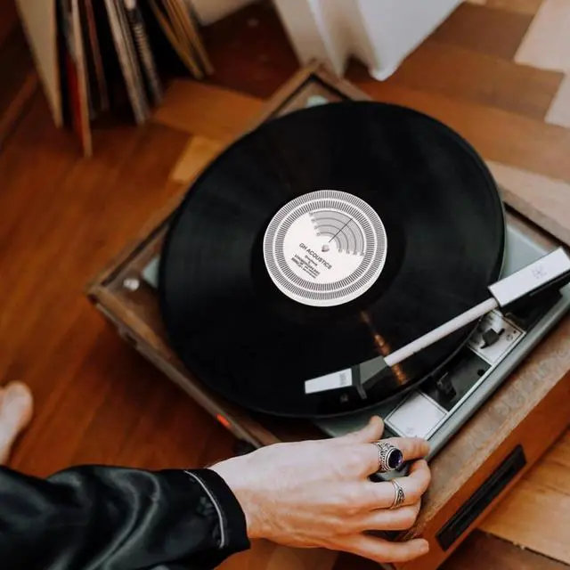 Alt view image 4 of 6 - Reliable Turntables Strobe Disc Stroboscope Mat Tests Rotational Speed Detection Vinyl Recording Speed Measuring Disc Easy to Use