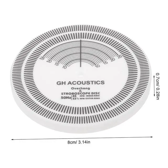Alt view image 6 of 6 - Reliable Turntables Strobe Disc Stroboscope Mat Tests Rotational Speed Detection Vinyl Recording Speed Measuring Disc Easy to Use