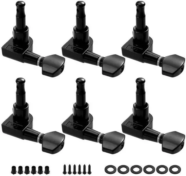 Main image of 6 Inline Guitar 2 Pin Tuners Tuning Keys Pegs Dual Pin Tuning Machine Heads for ///Guitars
