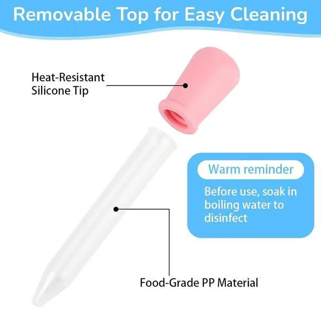 Alt view image 5 of 6 - Silicone 16 PCS Liquid Droppers, 5 Ml Clear Eye Drop Dispenser for Kids, Silicone& Plastic Pipette Set