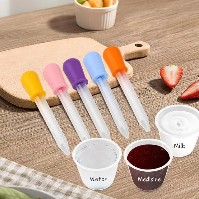 Alt view image 4 of 6 - Silicone 16 PCS Liquid Droppers, 5 Ml Clear Eye Drop Dispenser for Kids, Silicone& Plastic Pipette Set