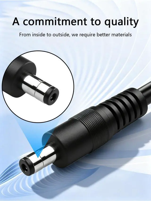 Alt view image 2 of 6 - Type-C Male to DC5521 Male/Female Cable, 2464/18AWG, 24V 5A, 0.3m DC Power Cord; High Current Compatible for CCTV, Router, LED Lights, Industrial Devices (Male-to-Female)