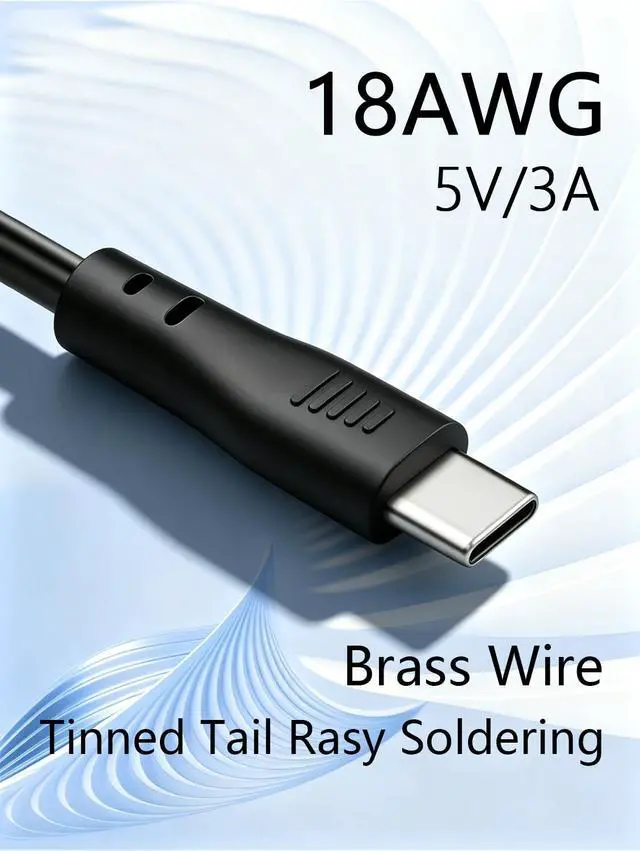 Alt view image 4 of 6 - Type-C Male to DC5521 Male/Female Cable, 2464/18AWG, 24V 5A, 0.3m DC Power Cord; High Current Compatible for CCTV, Router, LED Lights, Industrial Devices (Male-to-Female)