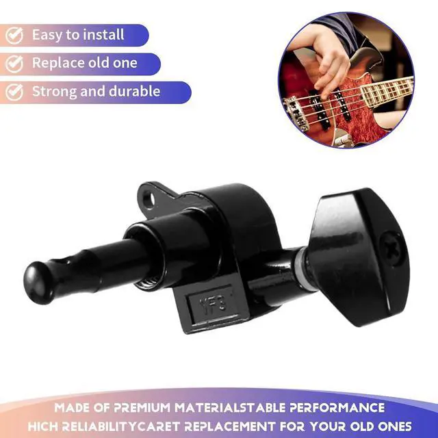 Alt view image 4 of 7 - 6 Inline Guitar 2 Pin Tuners Tuning Keys Pegs Dual Pin Tuning Machine Heads for ///Guitars