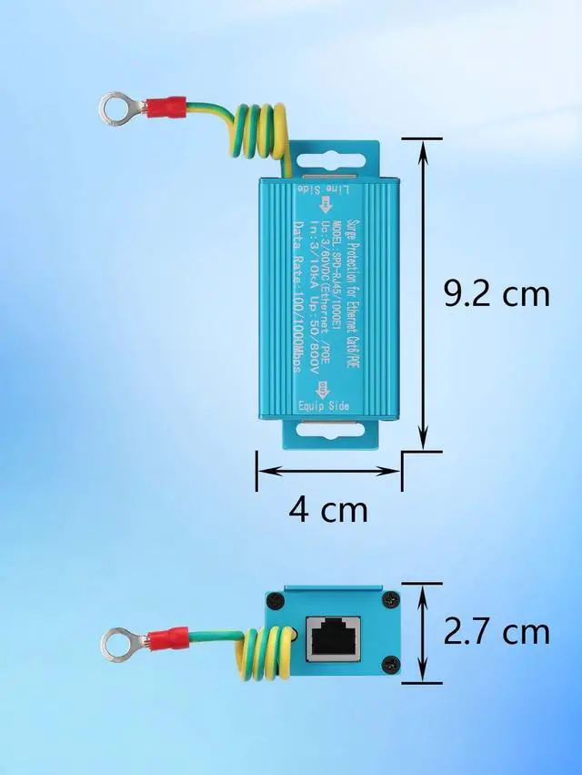 Alt view image 7 of 7 - 2-in-1 Lightning Arrester, Network Monitoring Camera, Power Surge Protector, Lightning Arrester (Blue)
