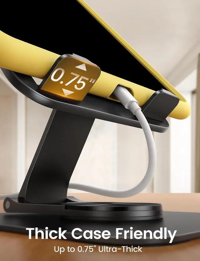 Alt view image 5 of 7 - Adjustable iPad Stand for Desk and 6Pack Rotatable Cord Organizer