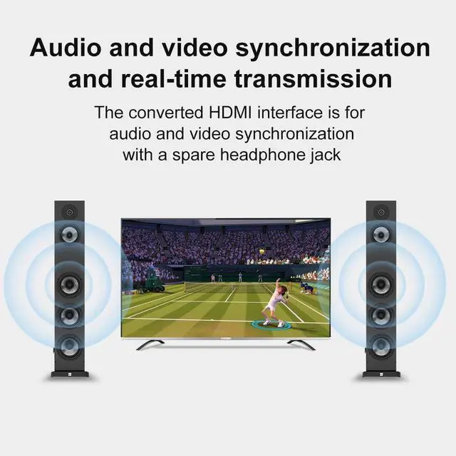 Alt view image 6 of 7 - Wii to HDTV Converter, Wii to HDTV Adapter with 1080P/720P HD Output Video & 3.5mm Jack Audio Converter Adapter, Supports All Wii Display Modes (Withe), WII2HD