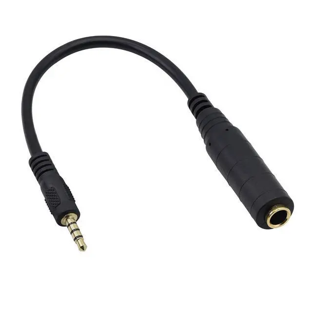 Alt view image 3 of 7 - 1/4" to 1/8" Adapter,6.35mm Stereo Jack to 3.5mm TRRS Male Audio Cable Connector Adapter for Amplifiers, Guitars, Pianos, Home Theater Equipment Etc.