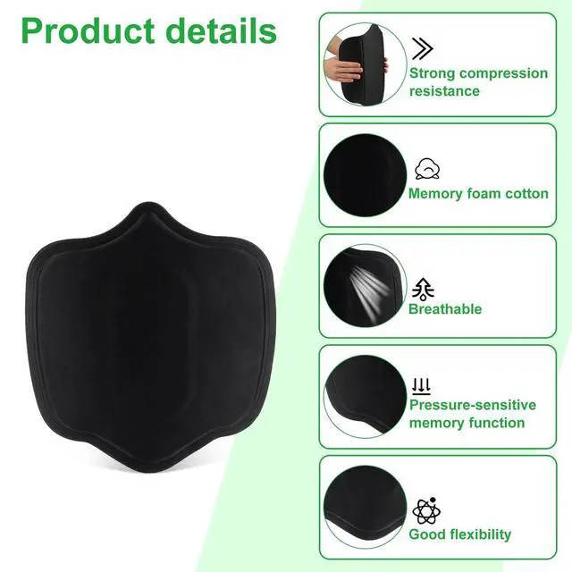 Alt view image 4 of 6 - Abdominal Liposuction Foam Pad Flatten Belly Prevent Wrinkles Foam Fat Lumbar Plate Black