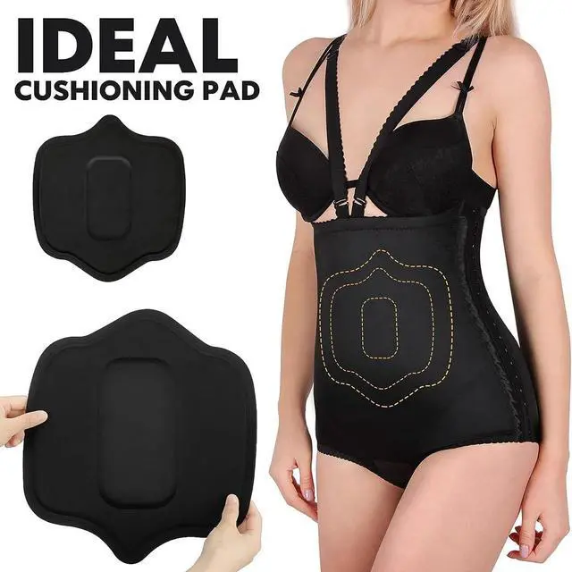 Alt view image 5 of 6 - Abdominal Liposuction Foam Pad Flatten Belly Prevent Wrinkles Foam Fat Lumbar Plate Black
