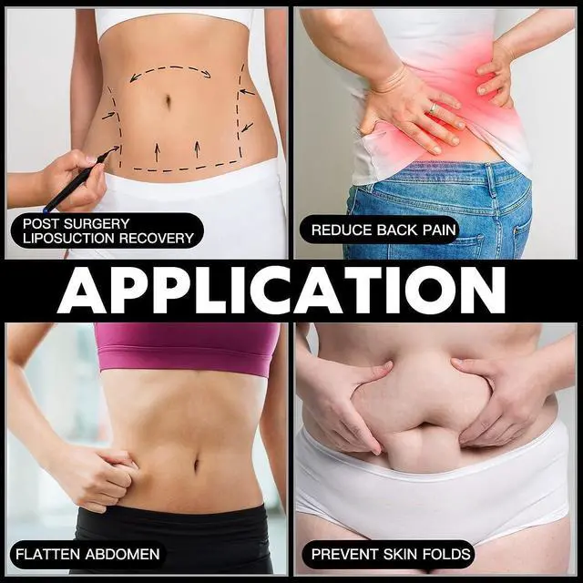 Alt view image 6 of 6 - Abdominal Liposuction Foam Pad Flatten Belly Prevent Wrinkles Foam Fat Lumbar Plate Black