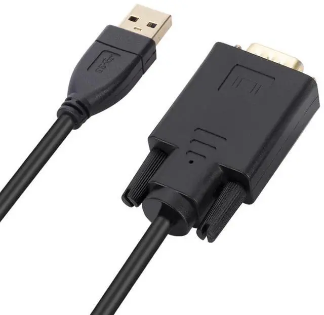 Alt view image 5 of 6 - 1.8m USB 3.0 to VGA Male Cable Converter Adapter 1080P USB3.0 Male to VGA Male for Laptop UHD External Video Projector