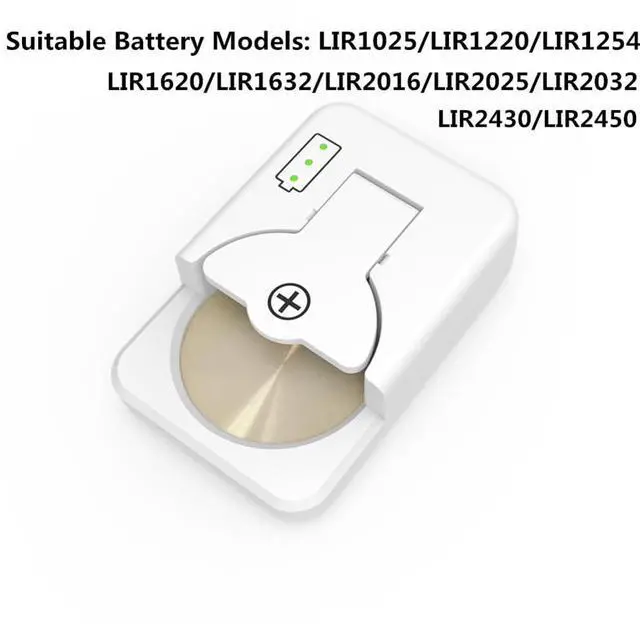 Alt view image 6 of 7 - USB C Coin Cells Button Battery Charger for LIR1025/1220/1254/1620/1632/2016/2025/2032/2430/2450 Button Battery Charger B
