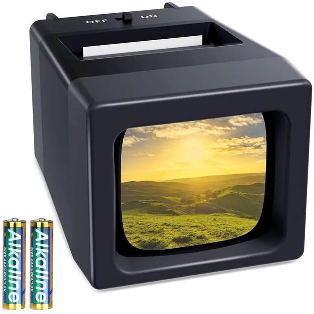 Main image of 35mm Slide Viewer, 2X Magnification Slide Viewer for Viewing 35mm Slides, Slide Projector for Old Slides (2AAA Batteries Included)