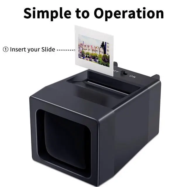 Alt view image 3 of 7 - 35mm Slide Viewer, 2X Magnification Slide Viewer for Viewing 35mm Slides, Slide Projector for Old Slides (2AAA Batteries Included)
