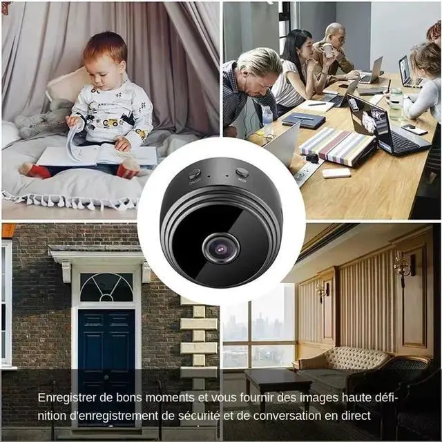 Alt view image 7 of 7 - A9 Mini Wireless Surveillance Camera 1080p WiFi Security Monitoring Remote Monitor, Camera, Smart Home
