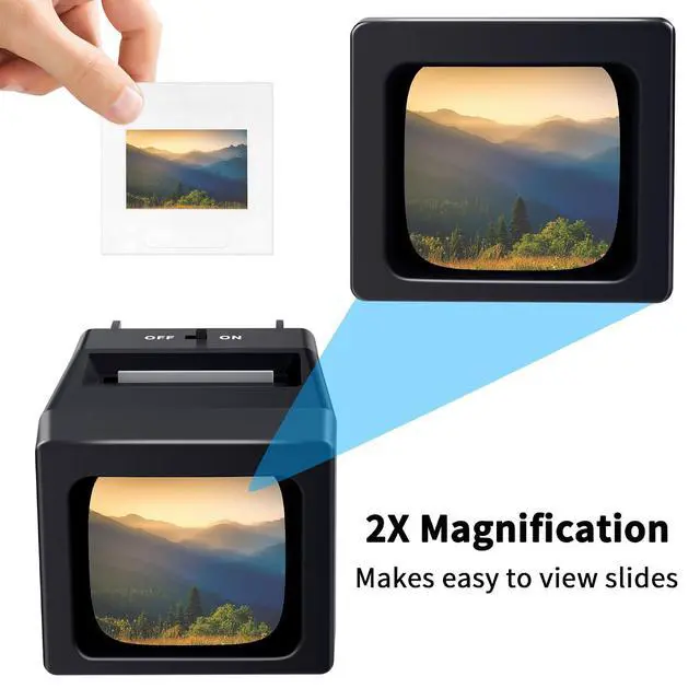 Alt view image 4 of 7 - 35mm Slide Viewer, 2X Magnification Slide Viewer for Viewing 35mm Slides, Slide Projector for Old Slides (2AAA Batteries Included)