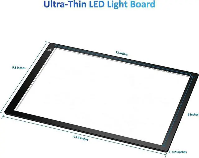 Alt view image 3 of 7 - Slide & Negative Viewer Light Box with 4 Magnets, A4 Ultra-Thin LED Light Pad for Smartphone Scanning, 3 Level Dimmable Backlight to Digitize Old Slide, Film Negative & Photos, USB Powered