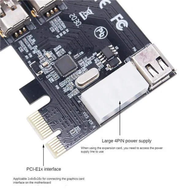 Alt view image 2 of 6 - PCI-E 1X 1394 4 Port DV HD Video Capture Card Firewire Card 800/400/200/100Mbps Supports Hot-Swapping for Desktop